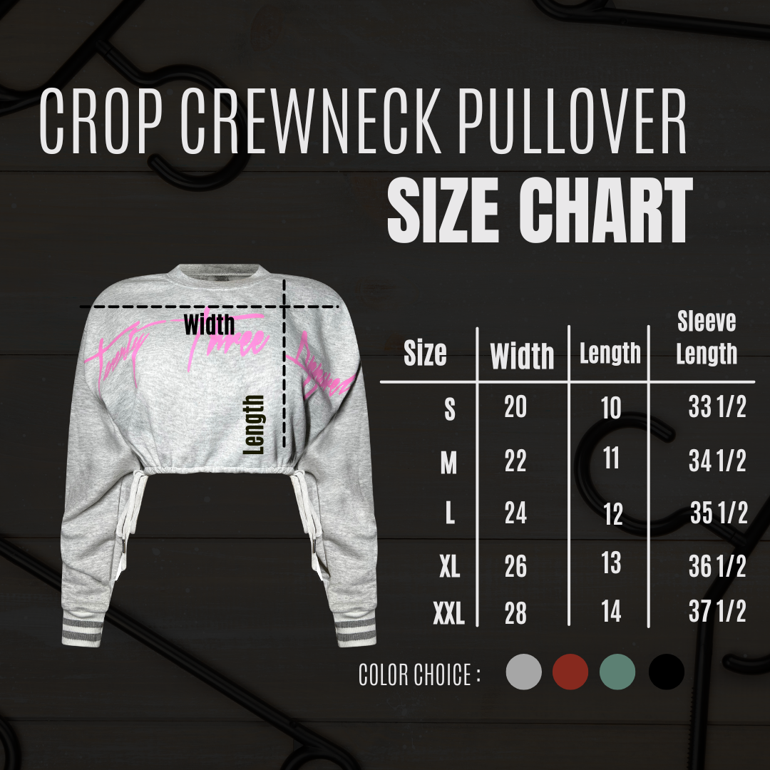 OLIVE CROPPED CREWNECK |SIGNATURE PULLOVER