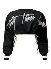 MIDNIGHT CROPPED CREWNECK SIGNATURE PULLOVER