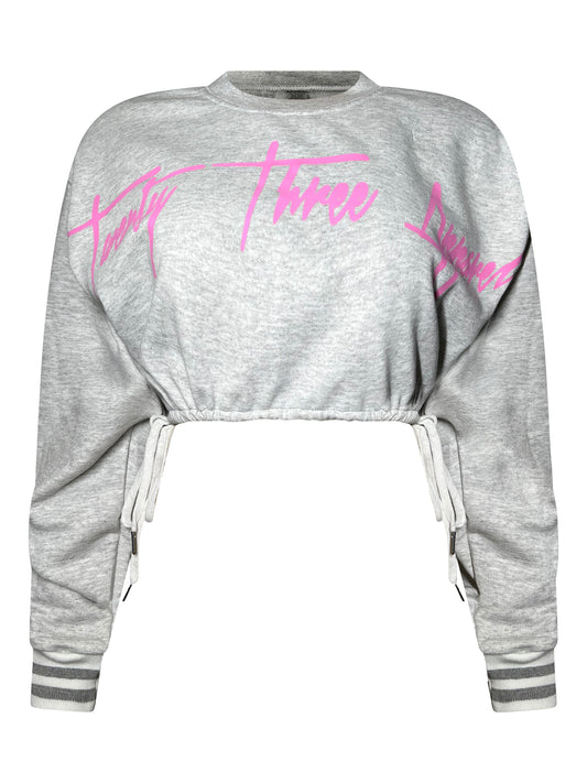 ASH CROPPED CREWNECK SIGNATURE PULLOVER - BREAST CANCER AWARENESS (LIMITED EDITION)