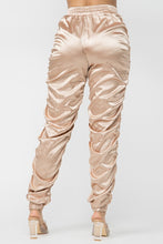 SADIE | RUCHED SATIN JOGGERS